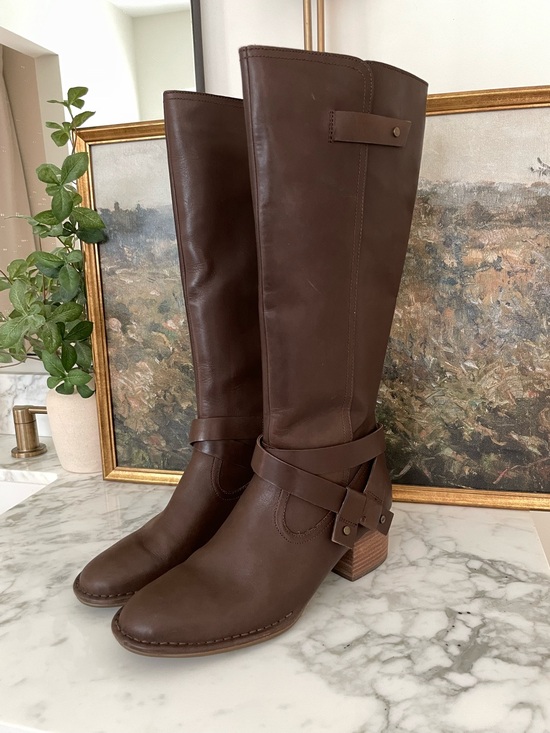 UGG Shoes - UGG Bandara Knee High Riding Boots Size 10 Brown Leather Athletic Calf